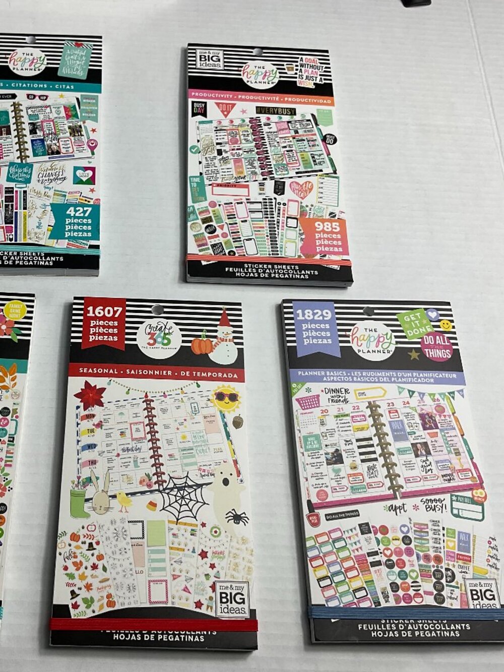 The Happy Planner Sticker Sheets Bundle 2 Sets of 5  – 6,405 Pieces